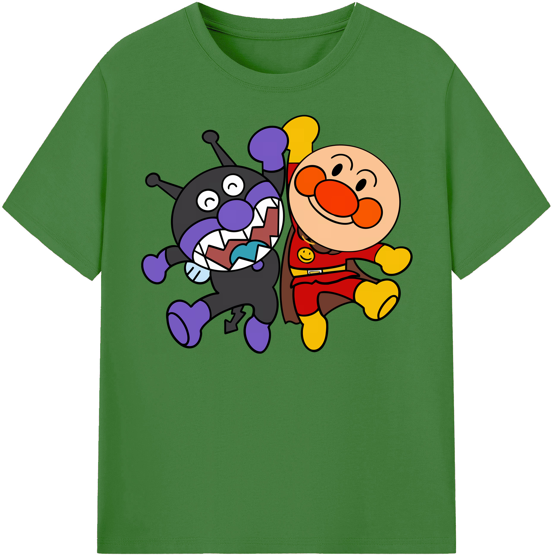 （画像用） アンパンマン Anpanman レディースカジュアルプリントTシャツ（綿100％）